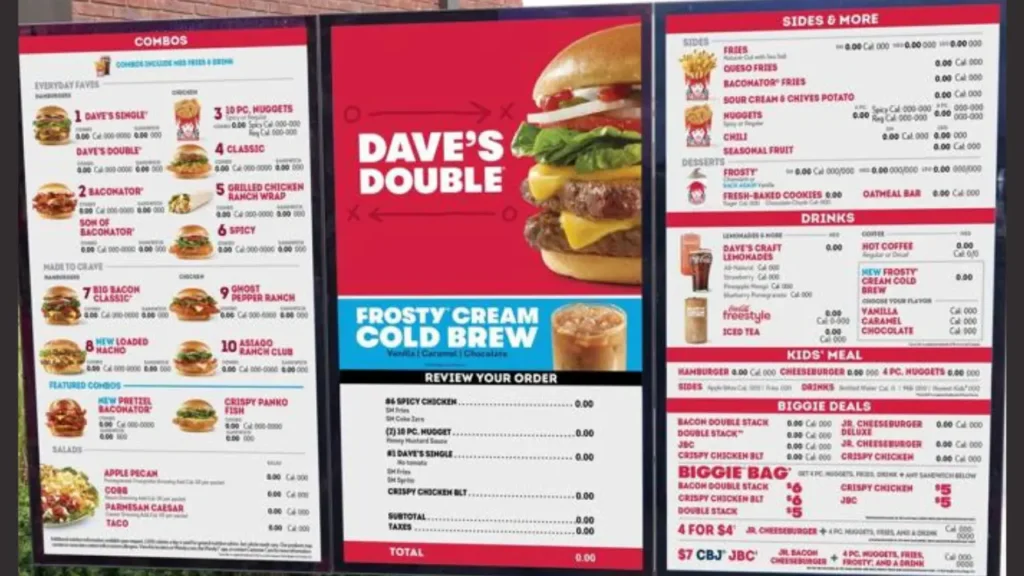 Chicken Choices Wendy Menu