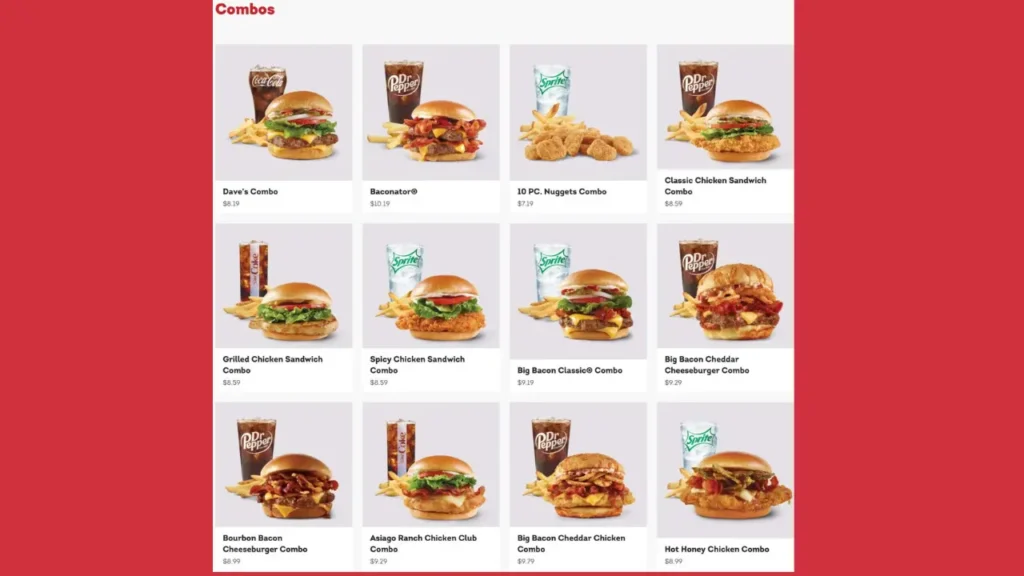 Combos Wendy's Menu