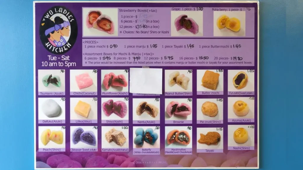 Cost Two Ladies Kitchen Menu