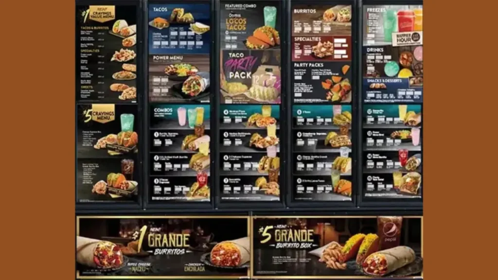 Detailed Menu Tacobell Menu