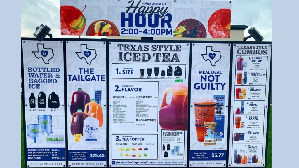 Drinks HTeaO Happy Hour Menu