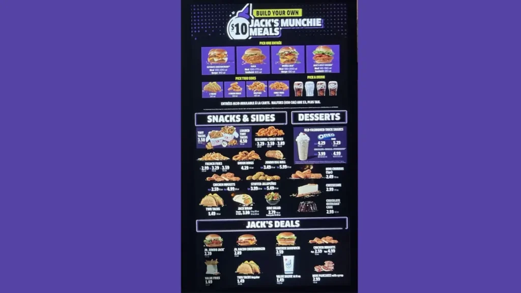 Entrees Jack in the Box Munchie Meal