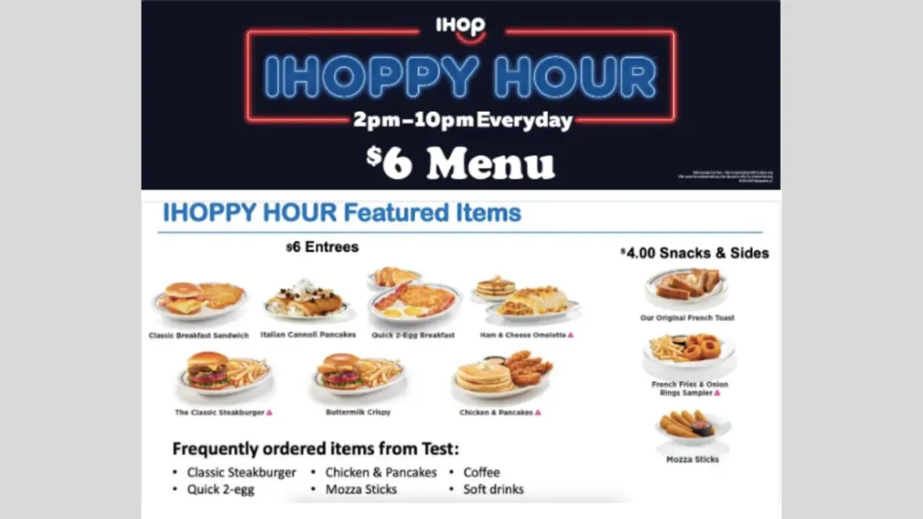 Foods IHOP Happy Hour