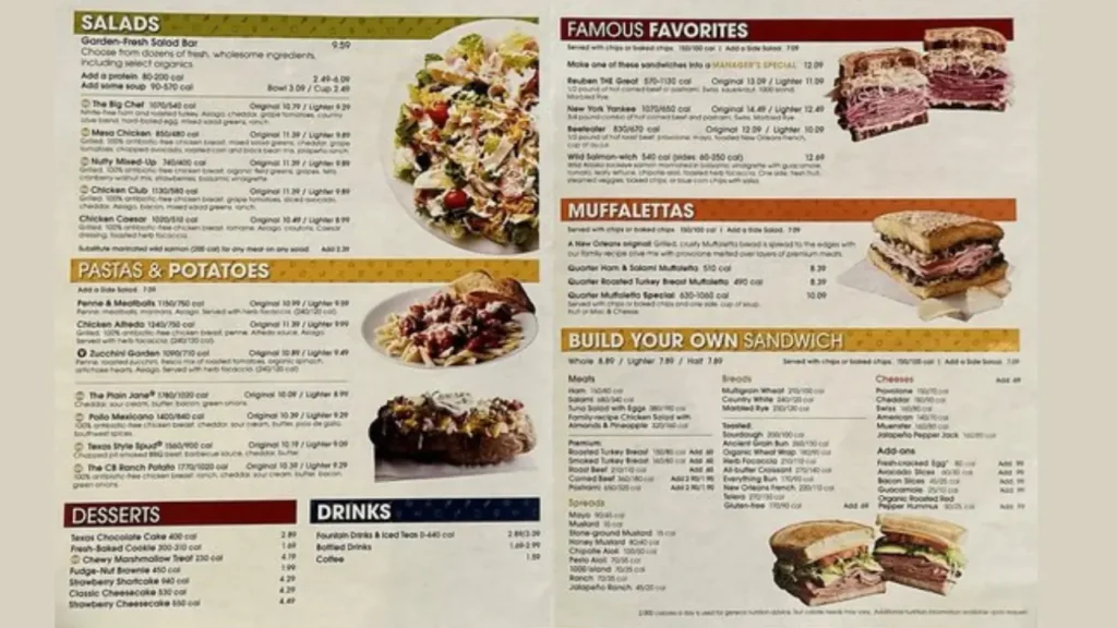 Healthy Salads Jason's Deli Menu