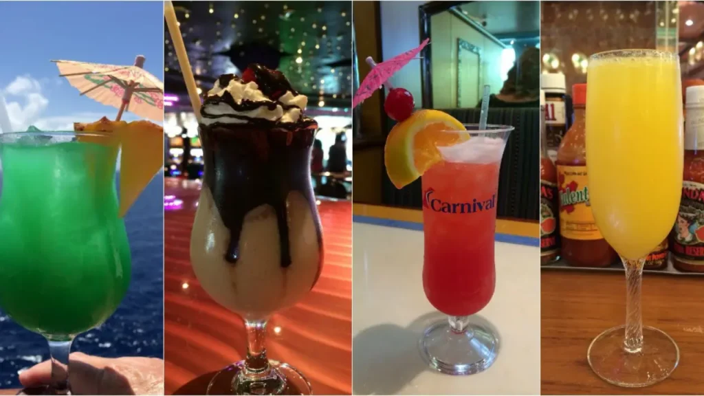 Popular Cocktails Carnival Drink Menu