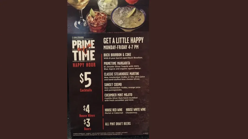Prices LongHorn Steakhouse Happy Hour