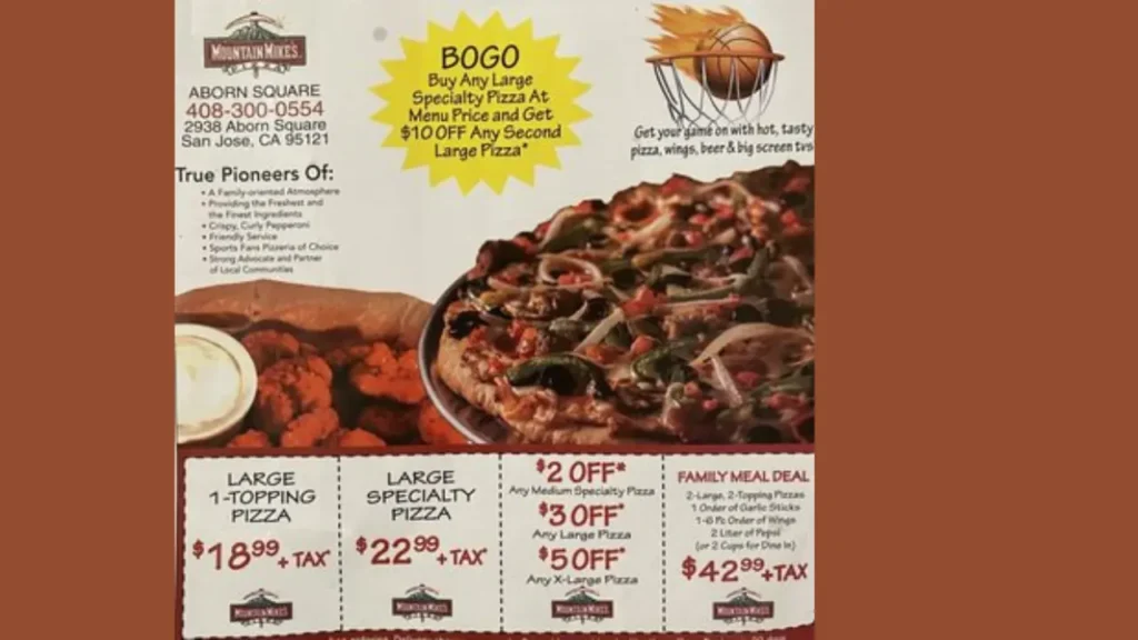 Signature Pizzas Mountain Mike's Pizza Menu