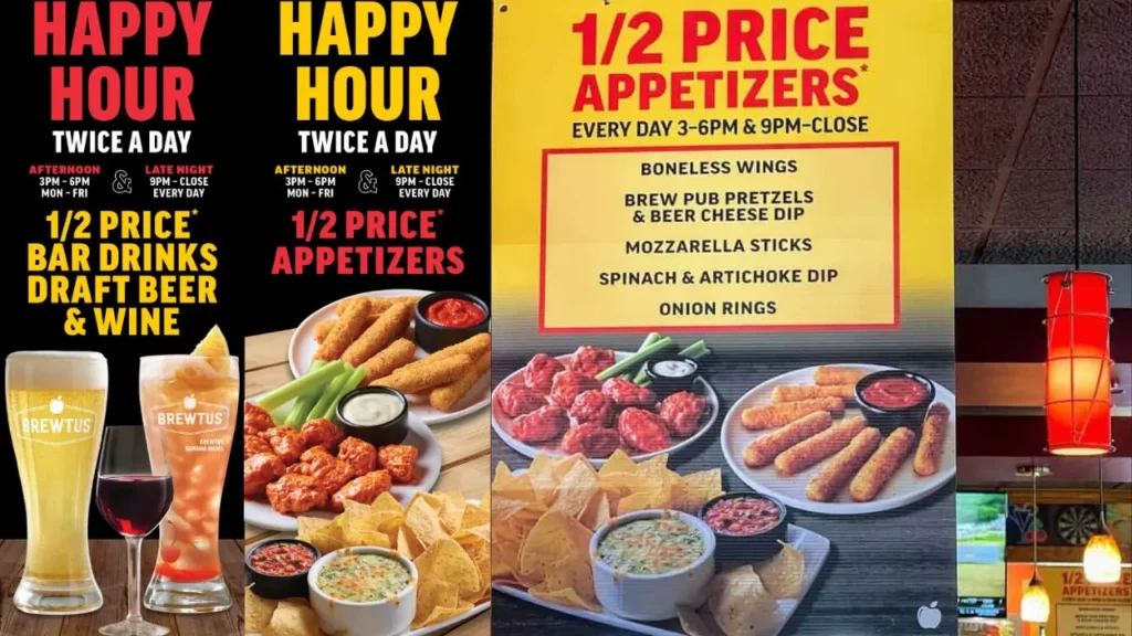 Variety of Food Applebees Happy Hour