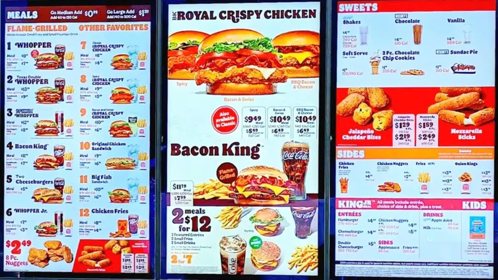Chicken Sandwich Burger King Menu