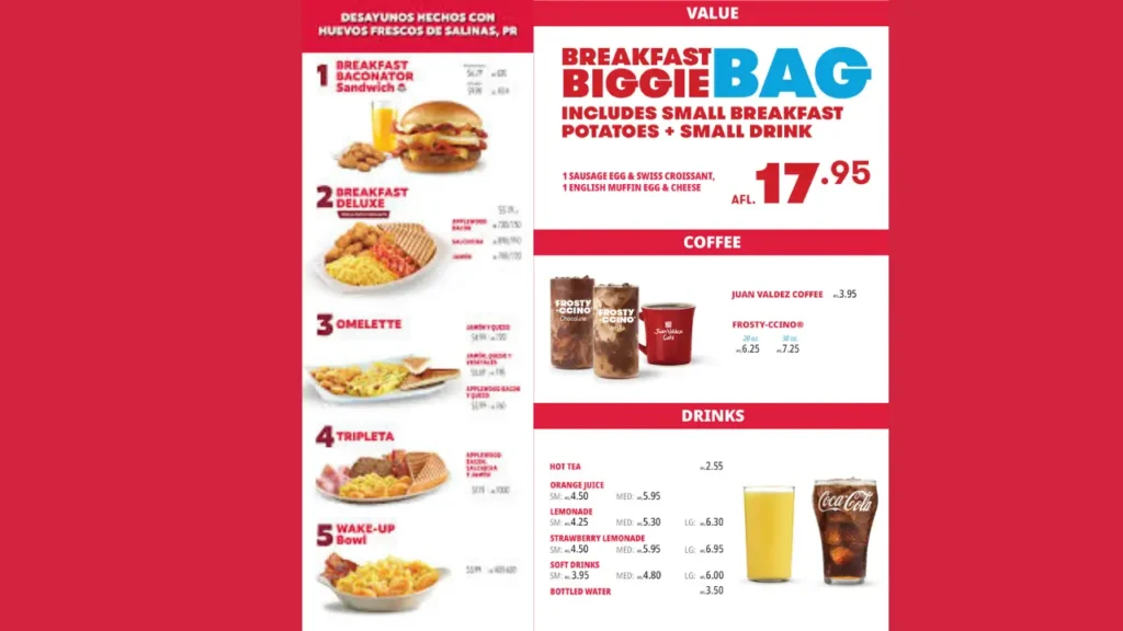 Combos Wendy Breakfast Menu