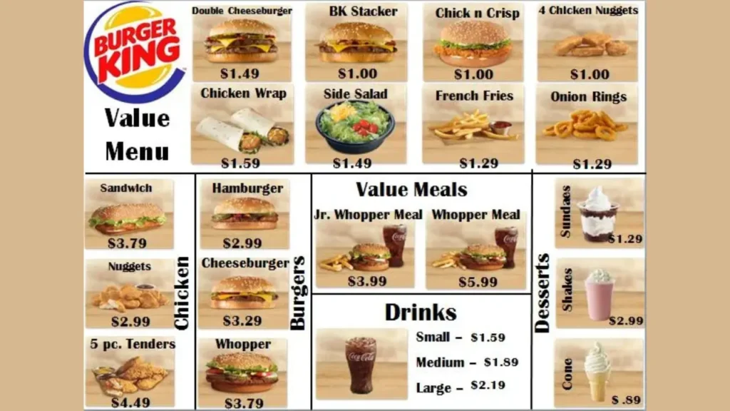 FlameGrilled Legacy Burger King Menu