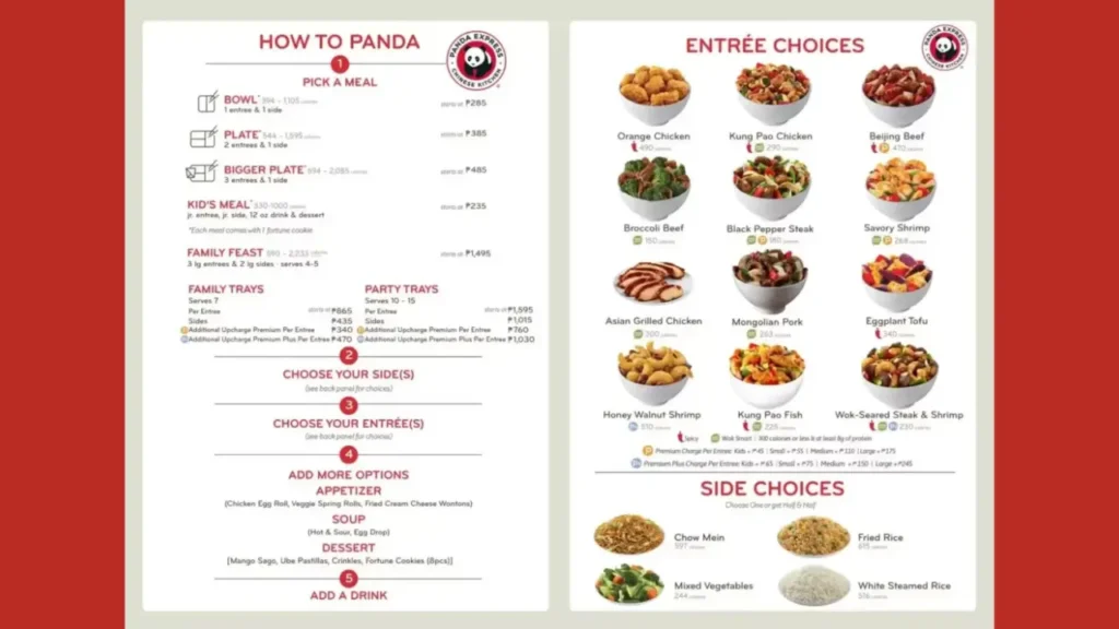 Healthier Choices Panda Express Menu