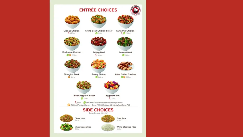 Signature Orange Chicken Panda Express Menu