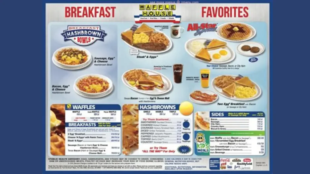 Breakfast Waffle House Menu
