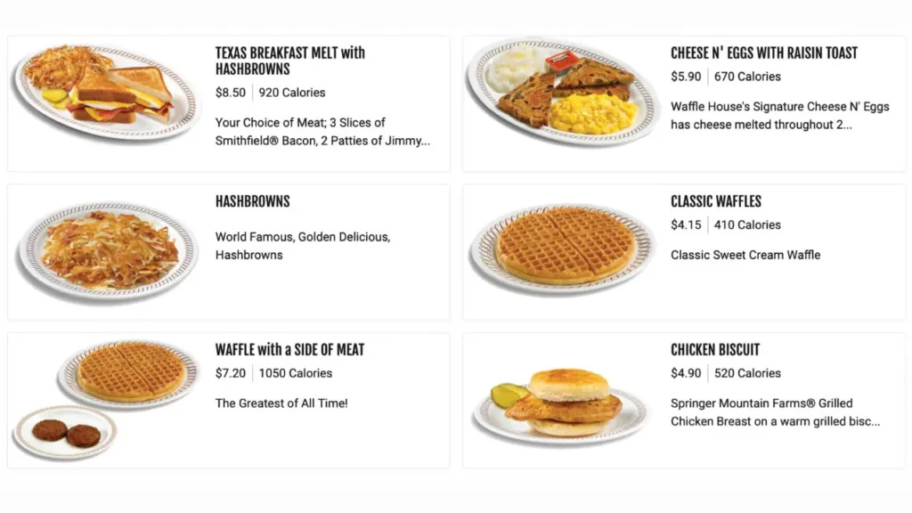 Secret Menu Favorites Waffle House Menu