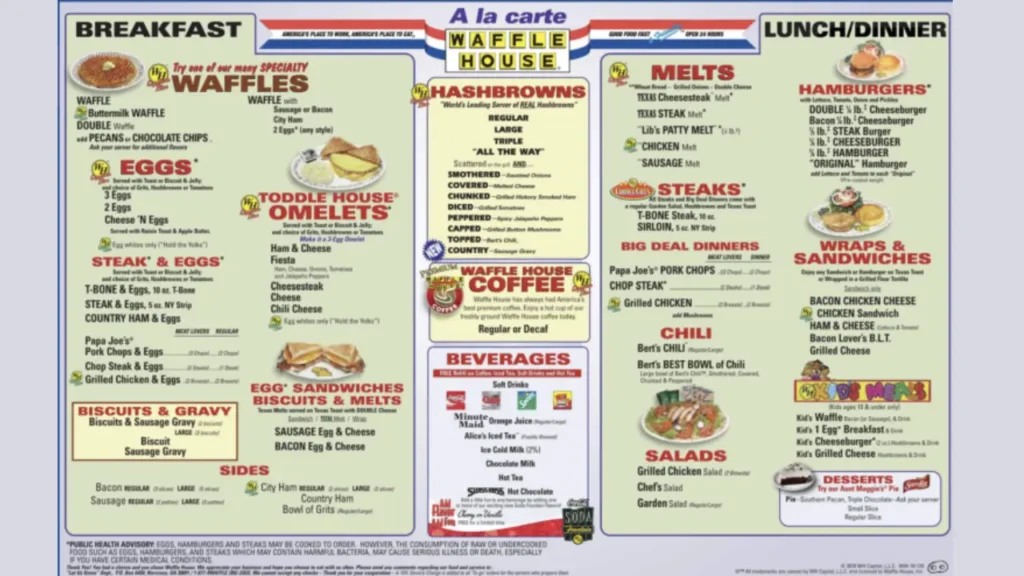 Waffles Waffle House Menu