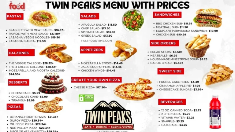 Twin Peaks Menu Full Guide to Food, Prices, and Must-Try Items