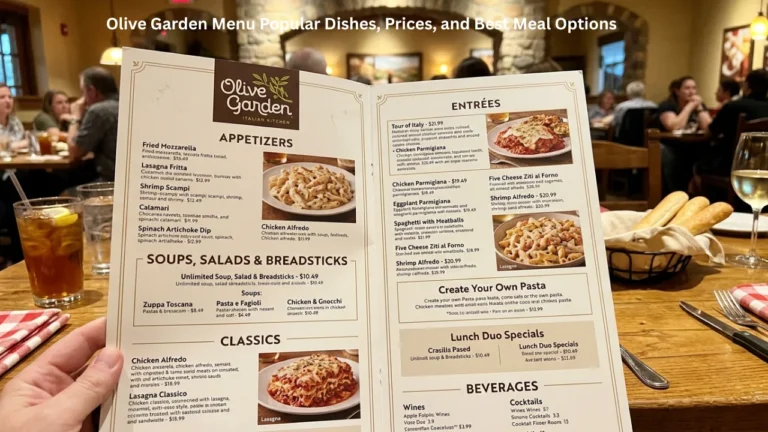 Olive Garden Menu Popular Dishes, Prices, and Best Meal Options